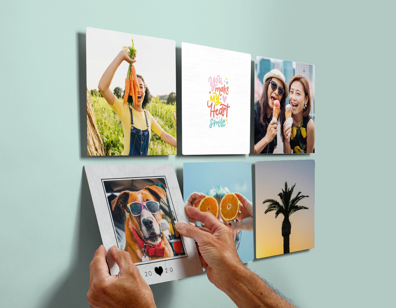 stickable picture tiles stick and restick photos on any wall