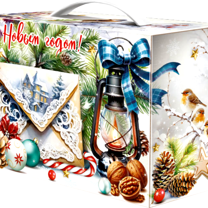 Новогодний подарок 2026 "Посылка винтаж" №34