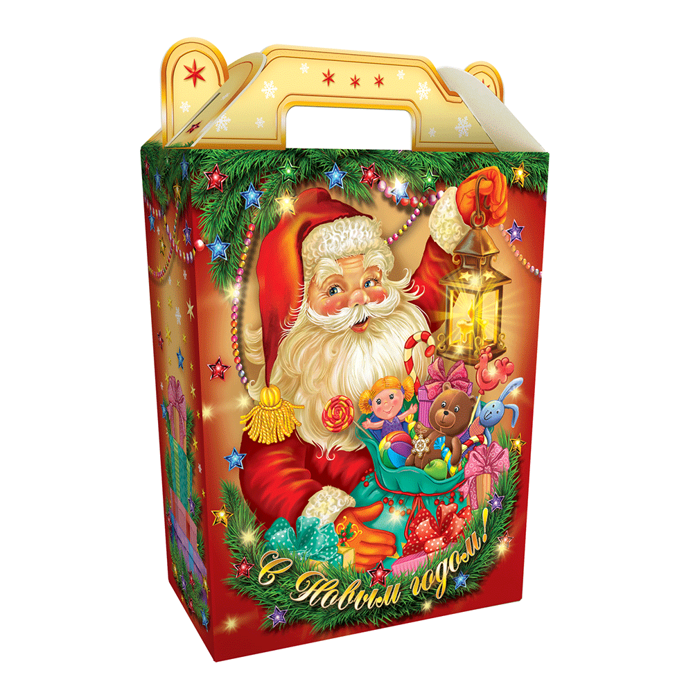 Упаковка для Новогодних подарков 2018 "Подарок Деда Мороза" большой, МГК