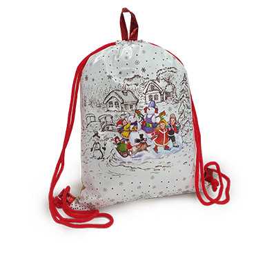 Упаковка для Новогодних подарков 2018 "Рюкзак снегири" 